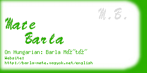 mate barla business card